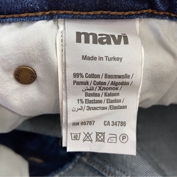 Mavi Jake mens blue jeans 32/34 slim leg distressed ripped denim - Picture 6 of 12